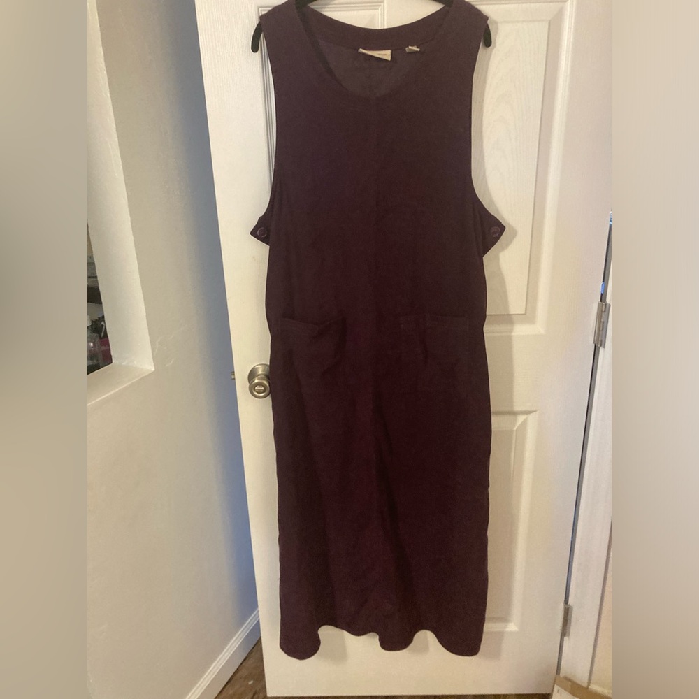 Soft purple overall dress